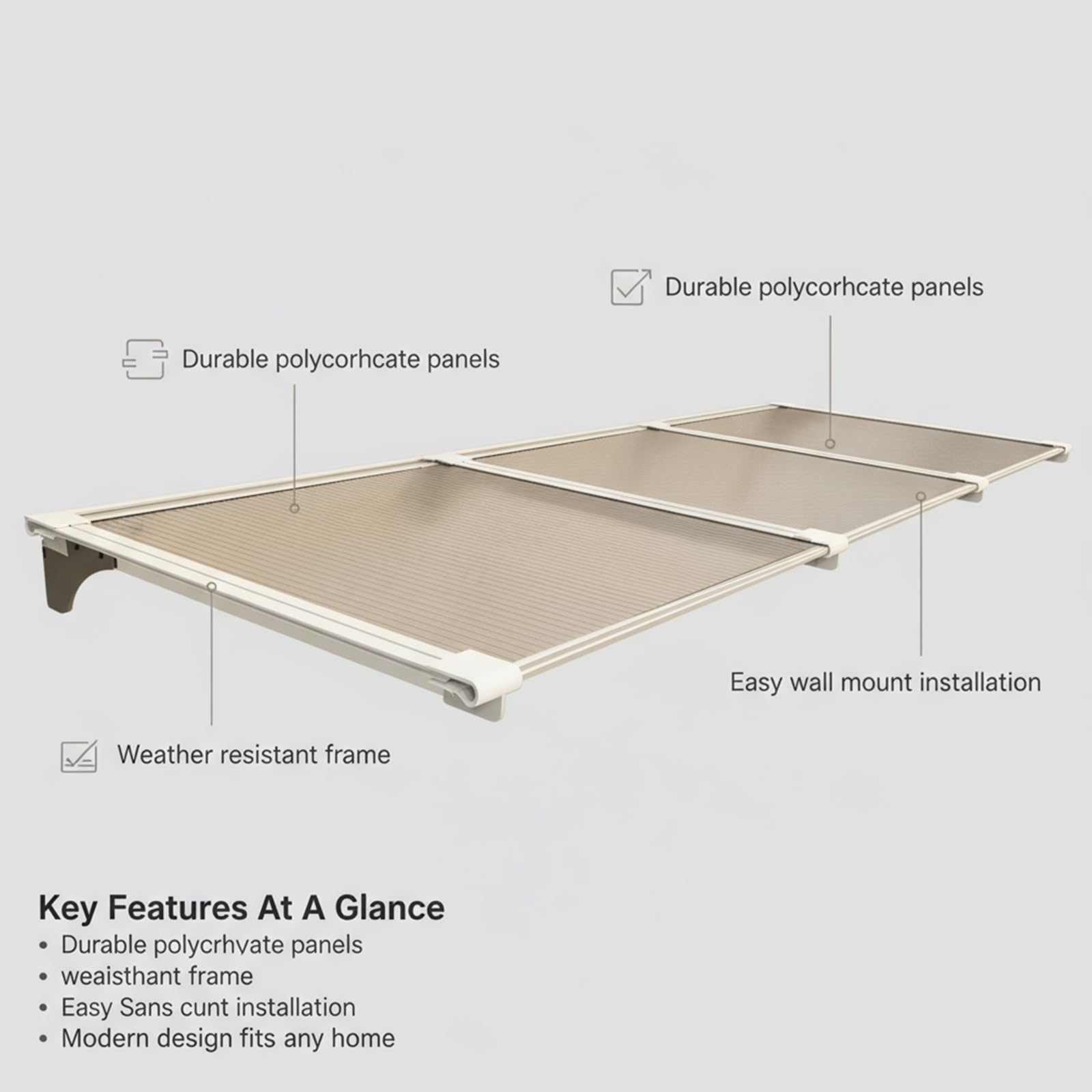 Finestra esterna e porta nings – Baldacchino per finestra e porta per pioggia o riparo dal sole, veranda anteriore e copertura per patio