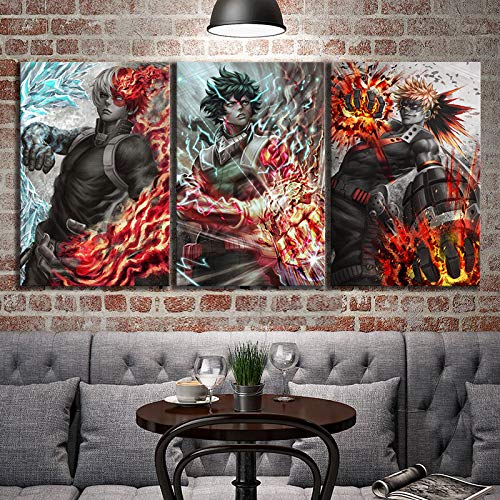 Tableau triptyque bande dessinée affiche murale moderne sur toile