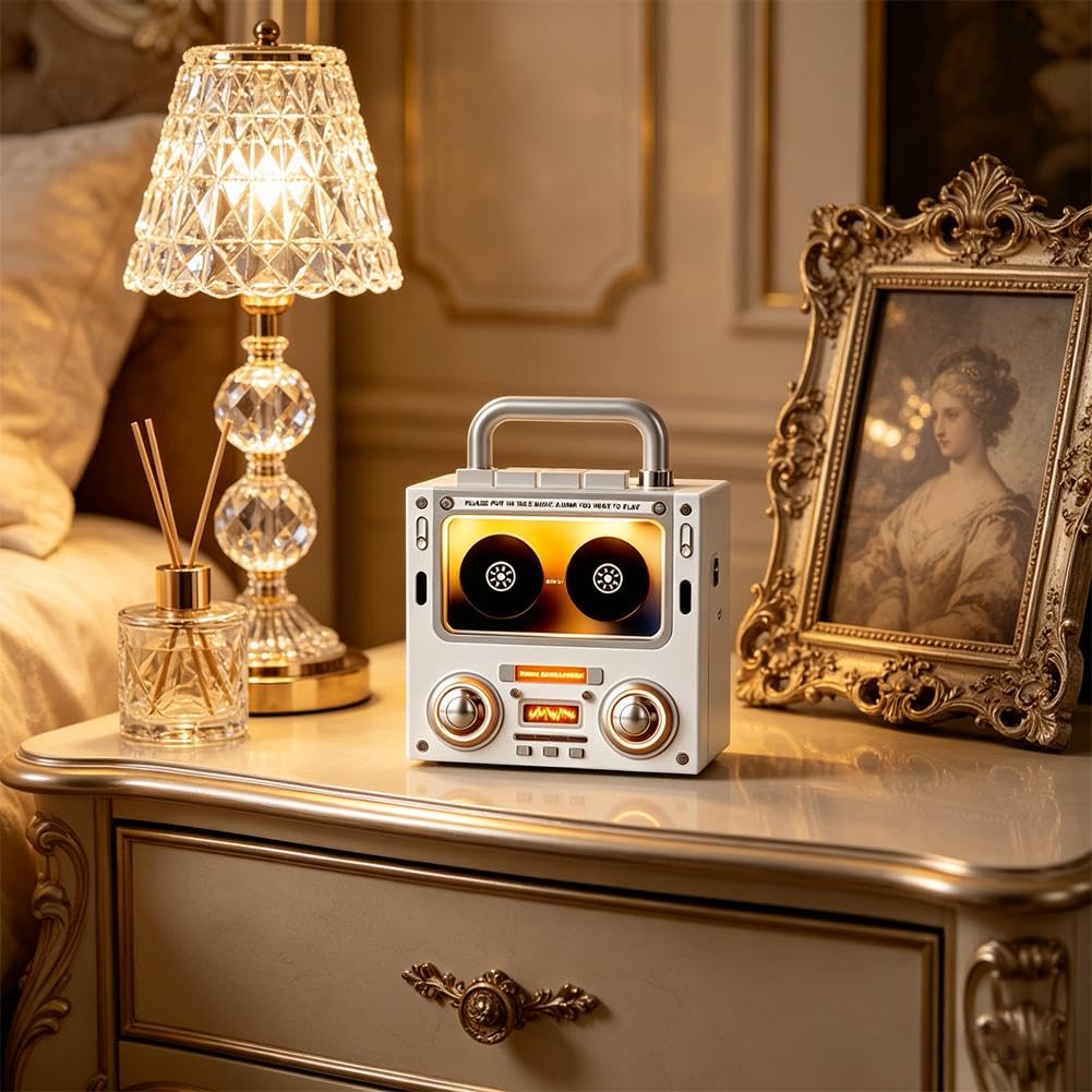 Lot de 17 aimants de réfrigérateur musicaux avec lecteur de cassette rétro, lecteur de disque vinyle à induction NFC, lecteur de musique programmable pour cuisine, bureau, cadeaux de musique uniques