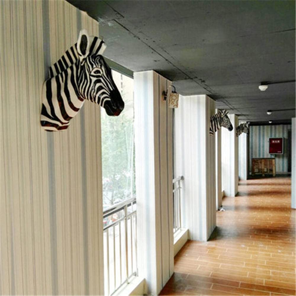 YQLKD Décor Sculpturedécoration Murale Animal Tête De Zèbre Résine Statue Décoration Figurines
