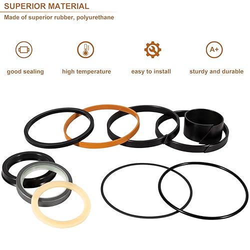 Miniatura 6 de Para Case 1543273C1Case G109423Case G105545 Kit de sello de cilindro hidráulico (para el tamaño de la varilla 2 pulgadas, diámetro del orificio 4