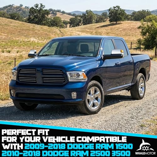 Image of Smoked Power Heated Tow Mirrors Compatible with 2009-2018 Dodge Ram 1500