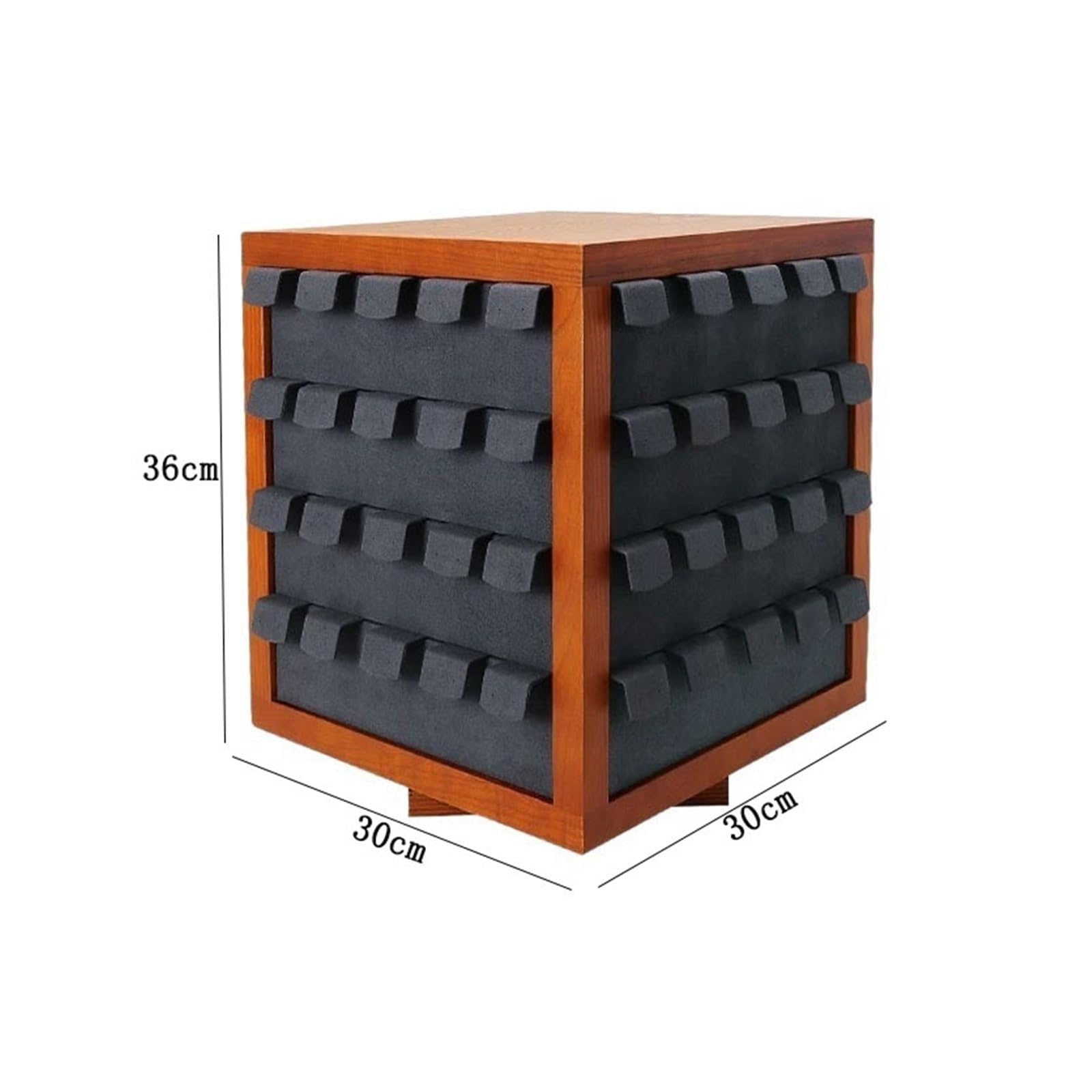 Uchwyt na biżuterię Cube Rotating Wooden Earring Display Stand