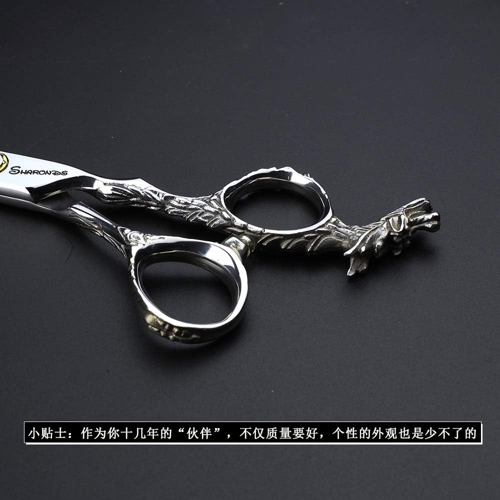 6 inch dragon style hairdressing scissors Japan 440C scissors cutting scissors and thinning scissors (set)