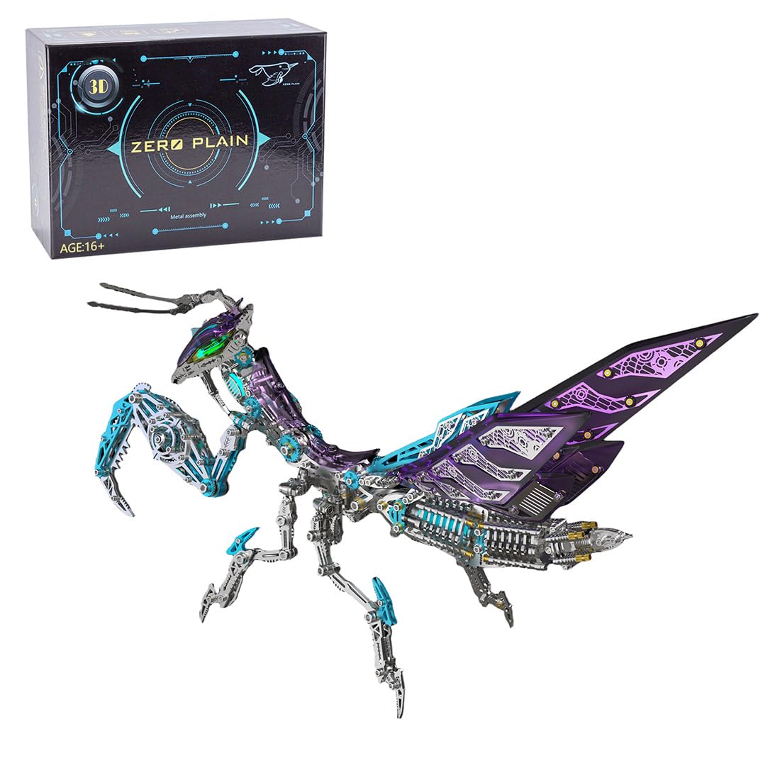 Set di 1000 puzzle in metallo 3D per modellini, per adulti con attrezzi (viola)
