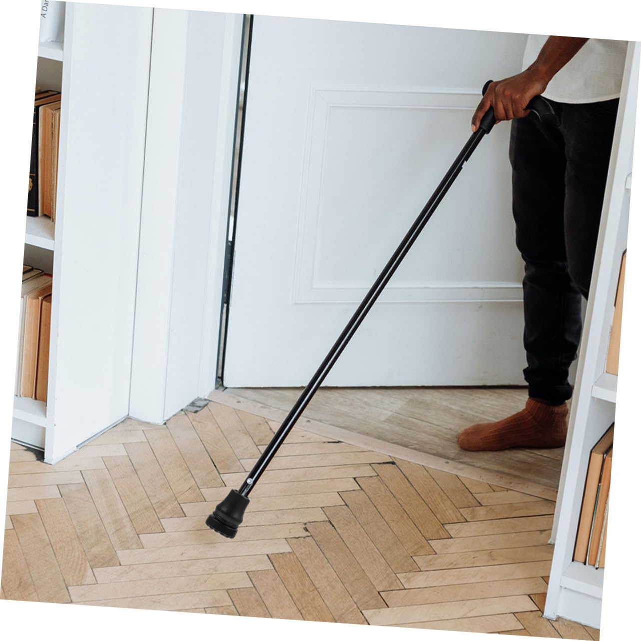 TOYANDONA Alfombrilla Antideslizante De Goma para Los Pies Funda para Bastón Trípode Accesorios para Andadores Puntas para Bastones Muletas Color Negro