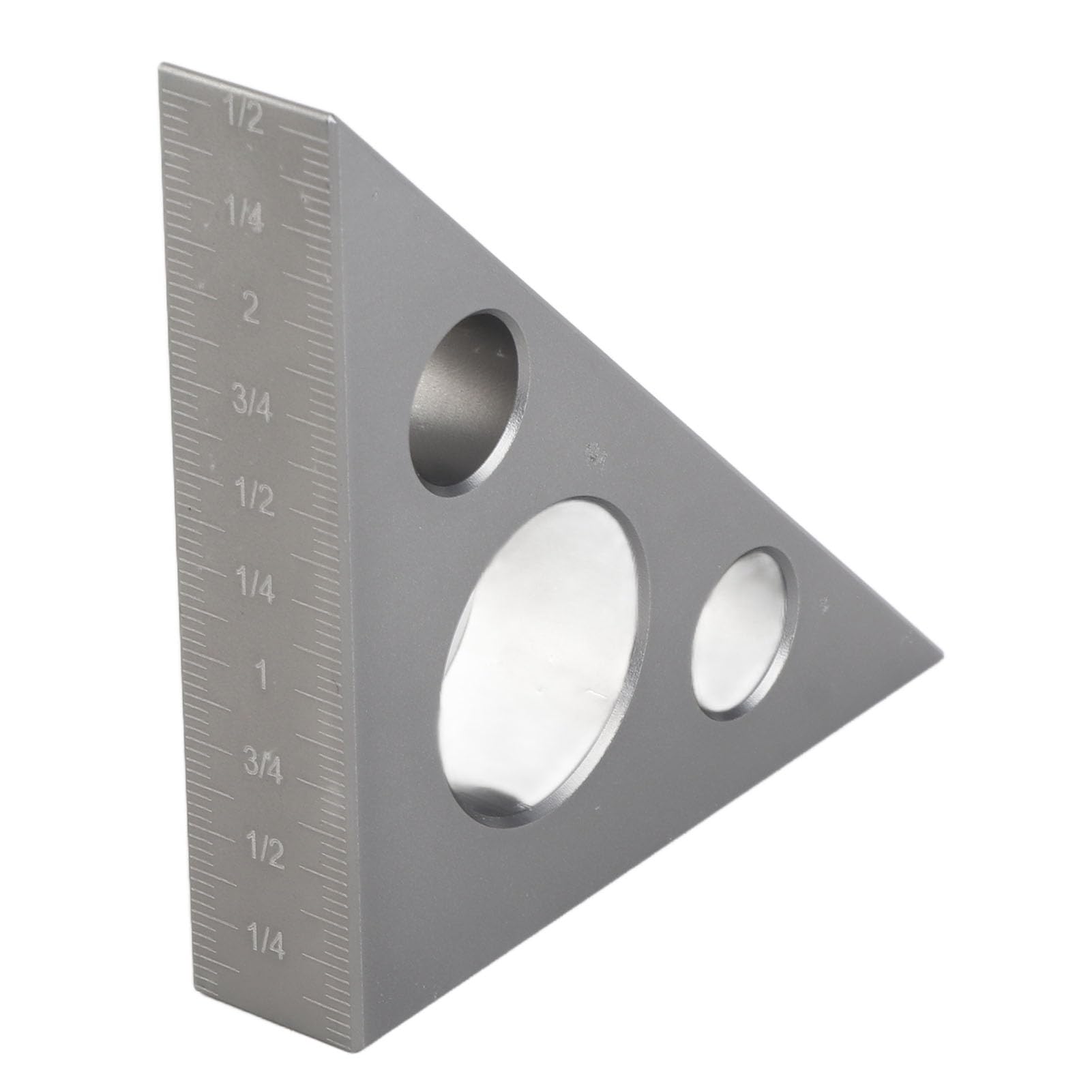90/45 Degrees Woodworking Angle Ruler, Aluminum Alloy Triangular Gauge and Carpenter Square for Wood Projects - Image 2
