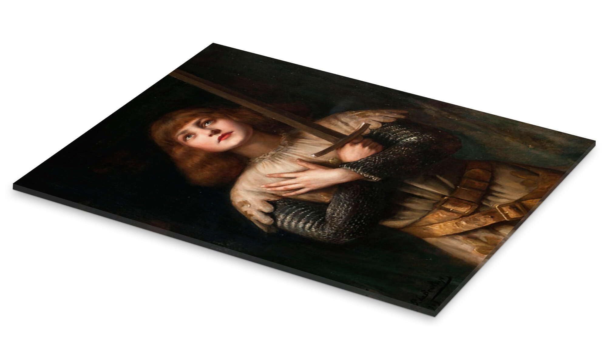 Posterlounge Jeanne d'Arc Acrylglasbild | 60 x 80 cm von Paul Antoine de la Boulaye Schwarz Wandbilder Wanddeko
