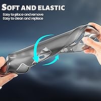 Vista 4 de Funda protectora para cubierta de vapor funda protectora de goma suave anticaídas y antideslizante negro transparente