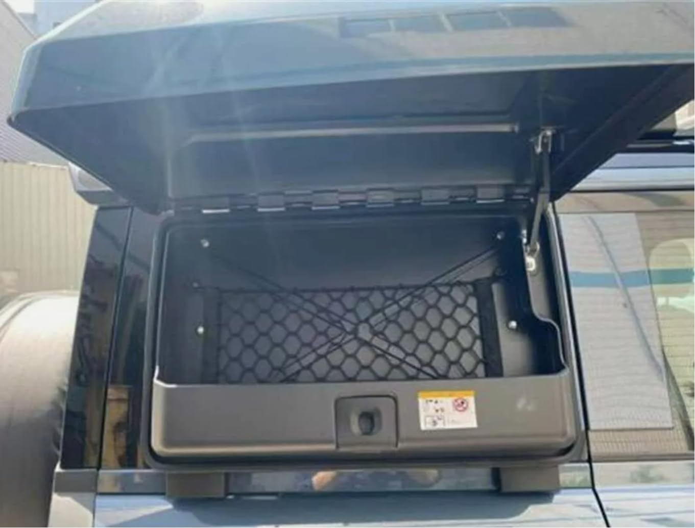 Tasman Blue Exterior Toolbox Side Mounted Gear Storage Box Carrier with Lock Fits for Land Rover Defender 130 2020 2021 2022 2023