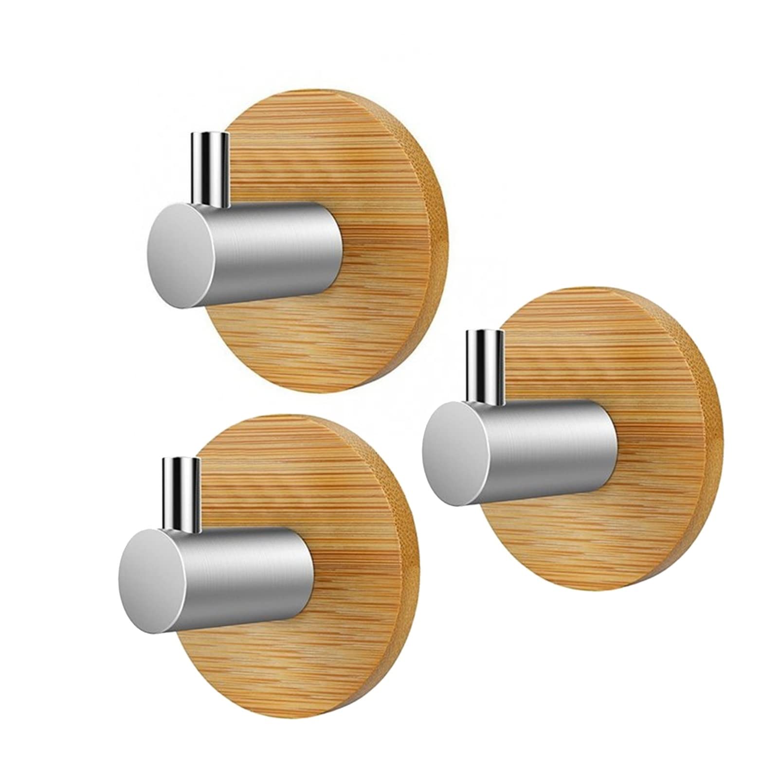 Wdwdw 1 Hook Coat Rack With Hooks,3-Pack Nordic Style Free Drilling Anti-Rust Sticky For Kitchen,Bedroom,Entrance,Bathroom