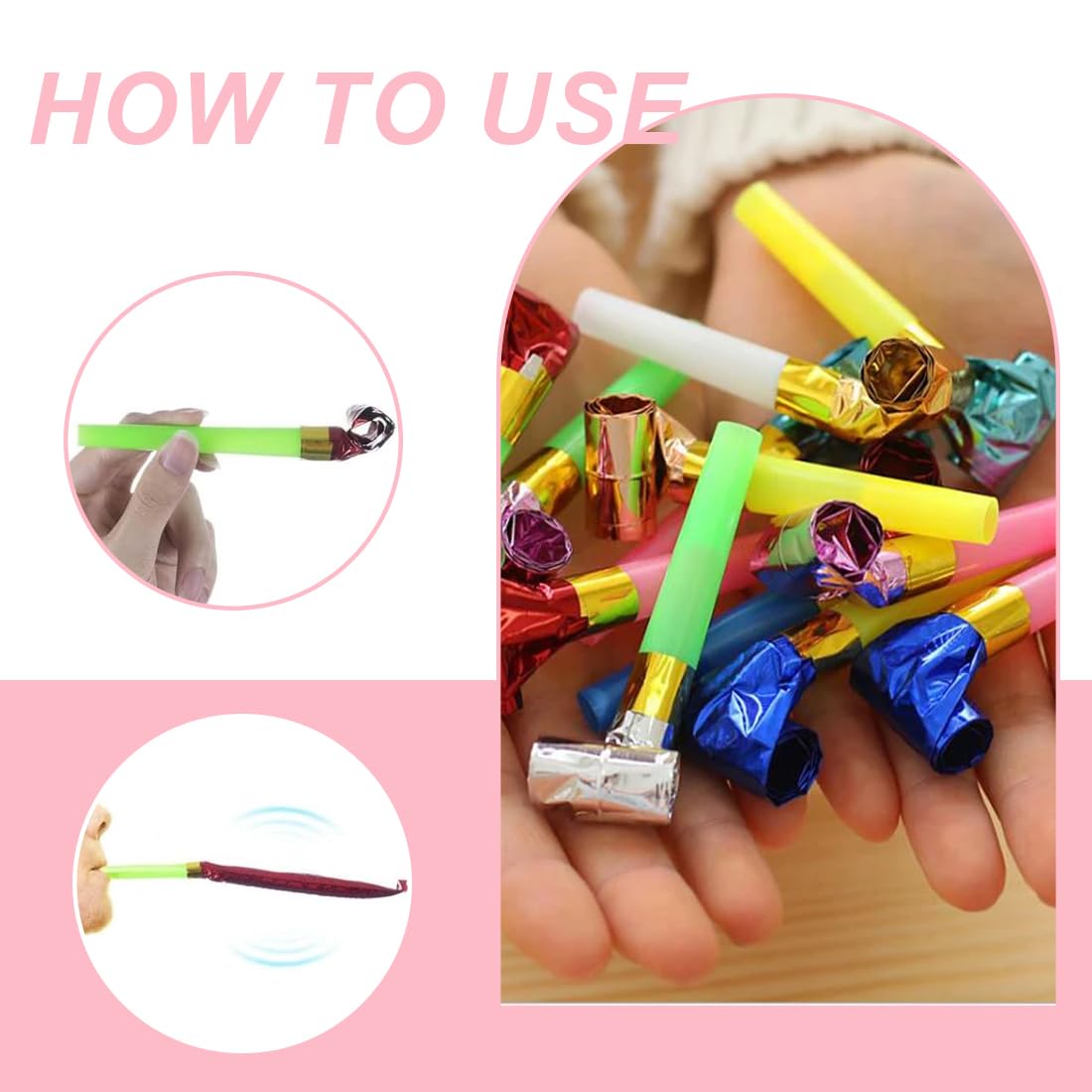Lot De 15 Trompettes De Fête Sifflets - Multicolore, Pour Anniversaires, Mariages, Célébrations Enfants
