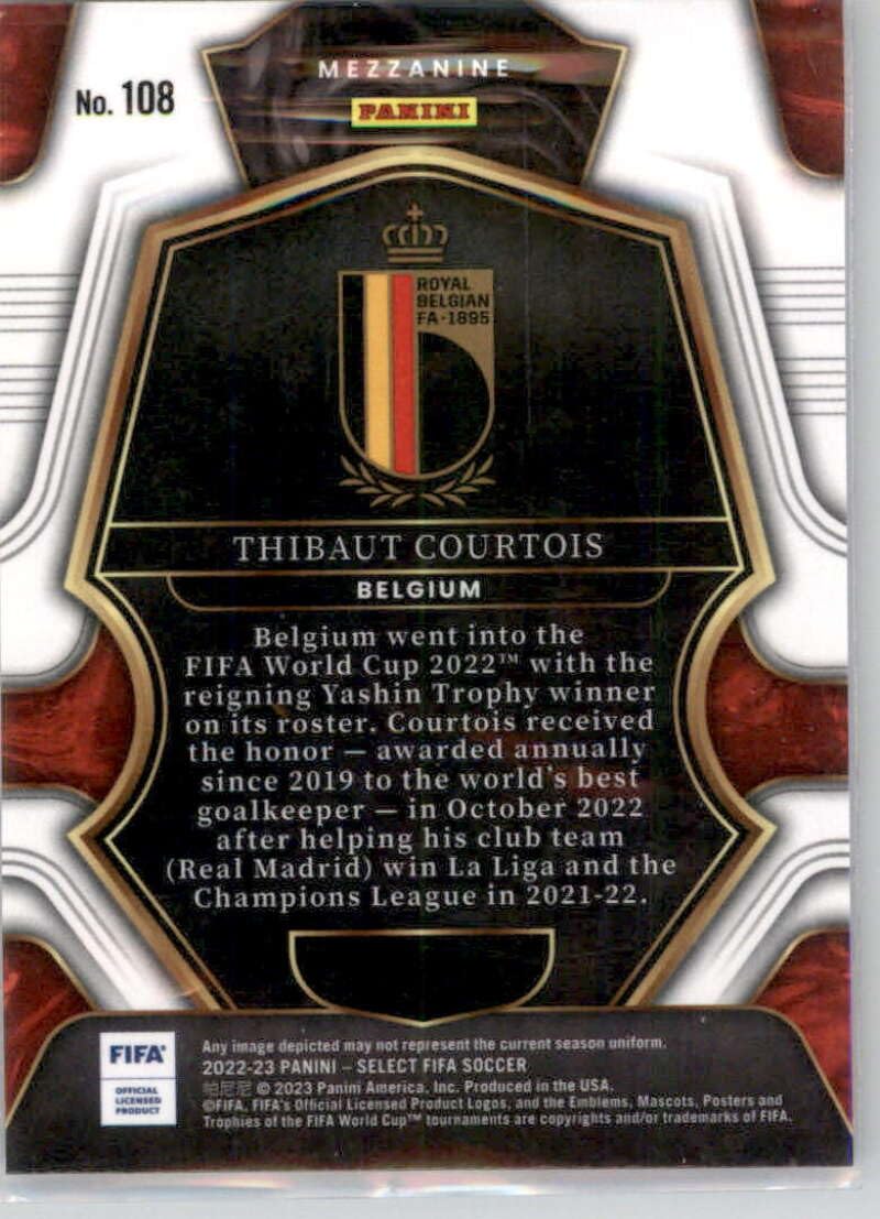 Amazon.com: 2022-23 Panini Select FIFA #108 Thibaut Courtois