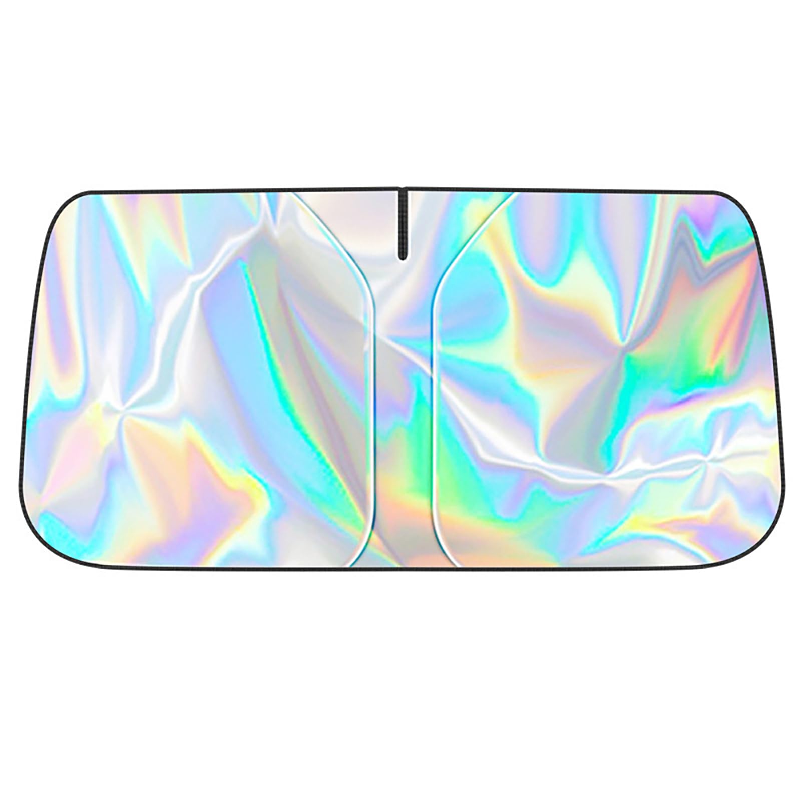 VEPOIUYTRE Car Windscreen Sun Shade for Toyota Aygo 2005-2022 2023 2024 2025 AB10 AB40, Laser Reflective Front Window Sunblind with Triple UV Protection, Heat Shield & Cooling Cover with Storage Bag