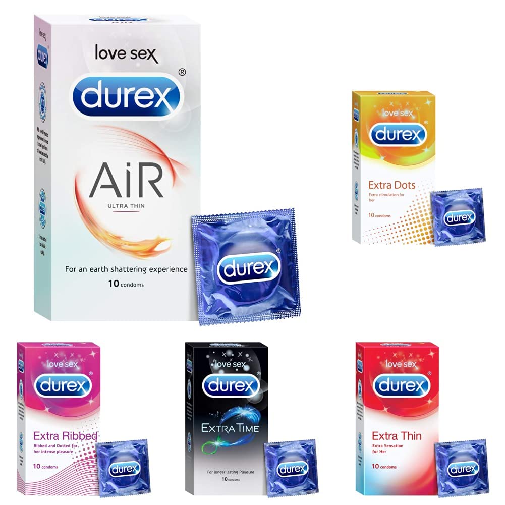 Durex Variety Combo (Air 10s, Extra Time 10s, Extra Dots 10s, Extra Ribbed 10s, Extra Thin 10s)-picture-12