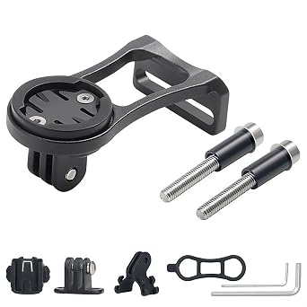 Bike Extended Out-Front Mount Kit for Garmin Edge, Bicycle Handlebar Mount Computer GPS Holder for NiteRider Adapter, Sports Action Camera, 25 130 200 500 510 520 800 810 820 1000 1030