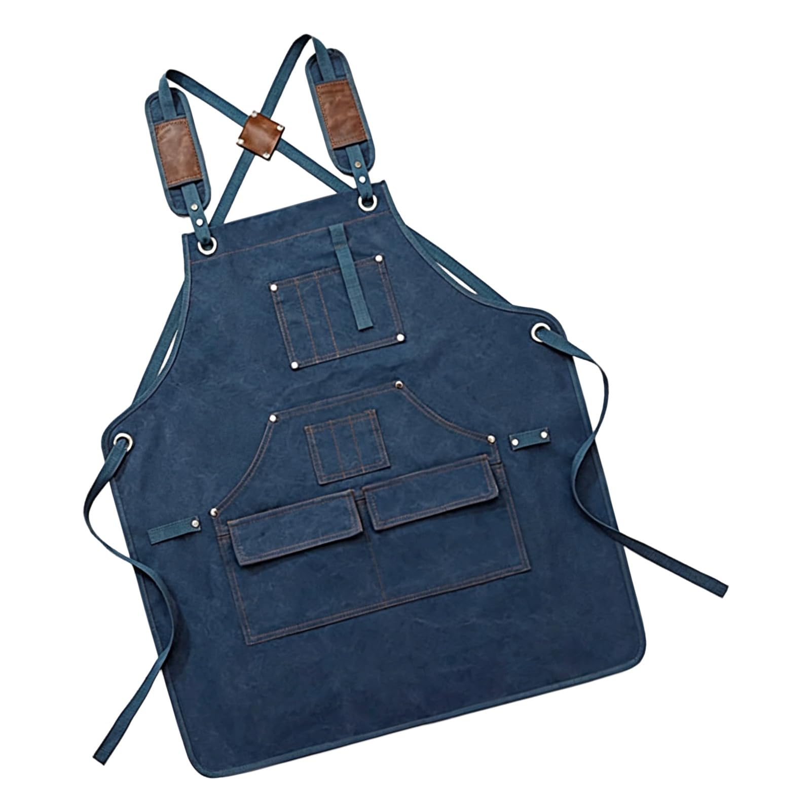 BWANGIAO Strong Canvas Work Apron Featuring Multiple Pockets For Men And Women Waterproof For Various Tasks
