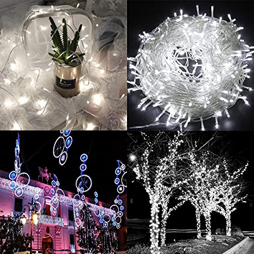 Image of 12 Meter 40 Feet White LED String Light | Copper Wire Fairy Lights for Diwali Decoration, Room Decor, Balcony Decoration, Indoor Outdoor Home Decorative Lighting Pack of 1