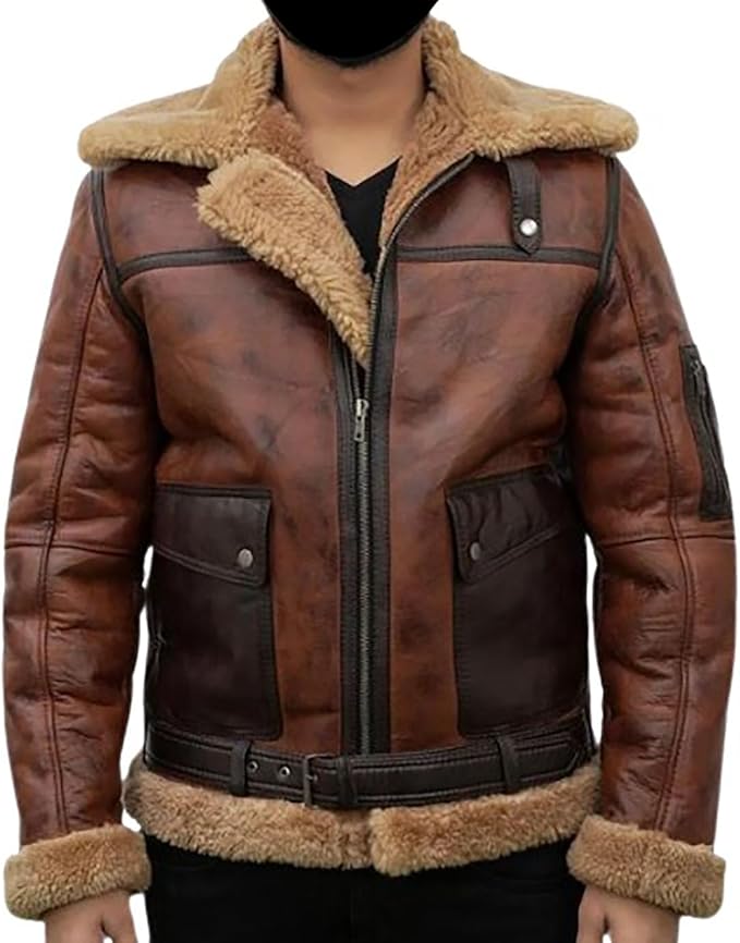 Giacca Da Aviatore Da Uomo In Vera Pelle 100% RAF B3 - Foto 7