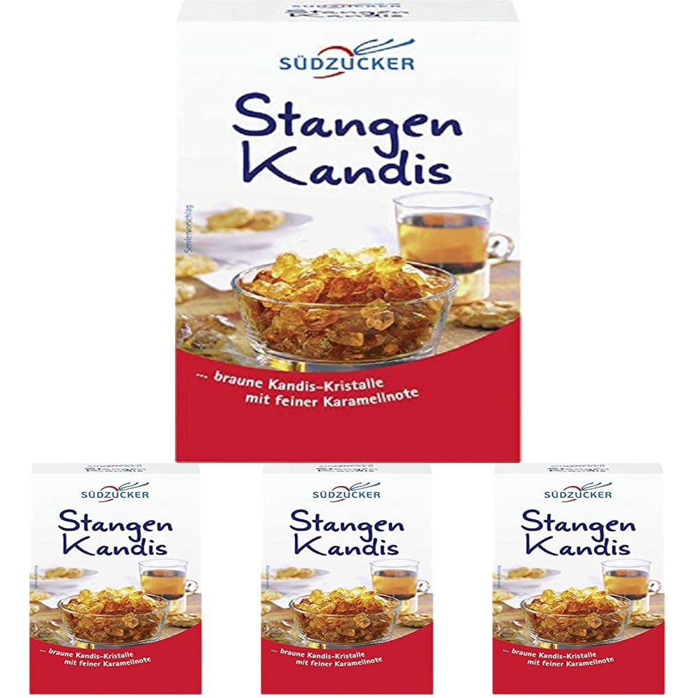 Südzucker Stangen Kandis Braun, 0,5 kg (Packung mit 4)
