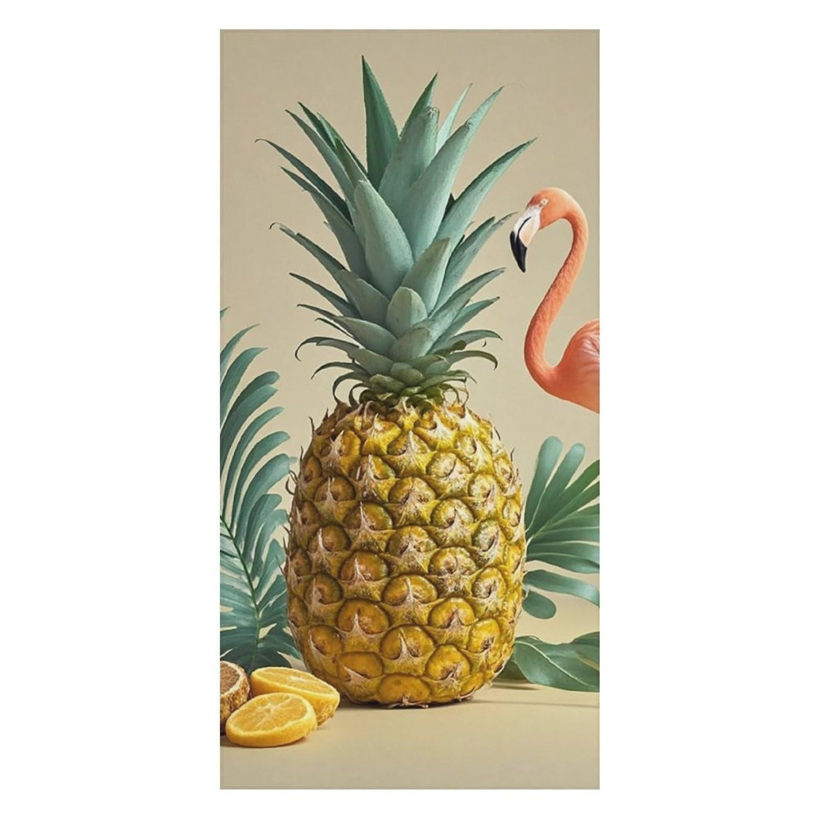 Pineapple Flamingo Beach Towels Extra Large, Quick Dry Absorbent Multipurpose, Oversized Beach Towel, Sand Free Foldable Lightweight, Travel Towel, For Beach Pool Camping Travel Vacation, 63x31.5 in