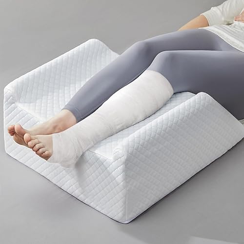 Almohada de elevación de piernas para circulación sanguínea después de la cirugía hinchazón, almohada de cuña para alivio del dolor de piernas,