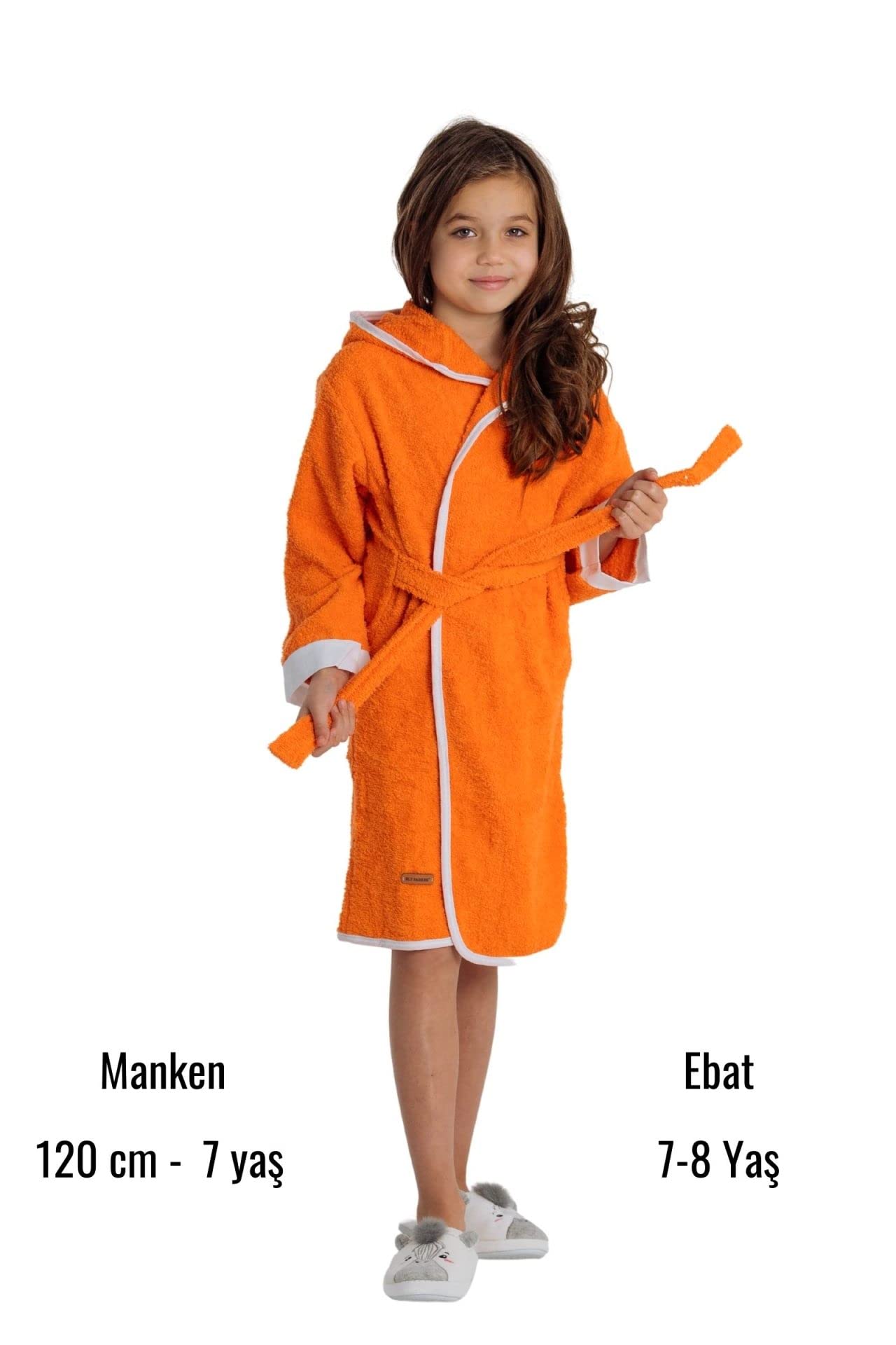ELY PARKER Szlafrok dziecięcy frotte, dla chłopców i dziewczynek, ręcznik z tureckiej bawełny, z kapturem, super miękki, chłonny, wygodny, gruby