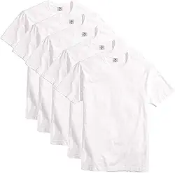Kit com 5 Camisetas Masculina Básica Algodão Premium