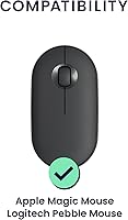 Vista 2 de kwmobile Funda de silicona compatible con Logitech Pebble Mouse Cover – Soft Mouse Protector Grip – Negro