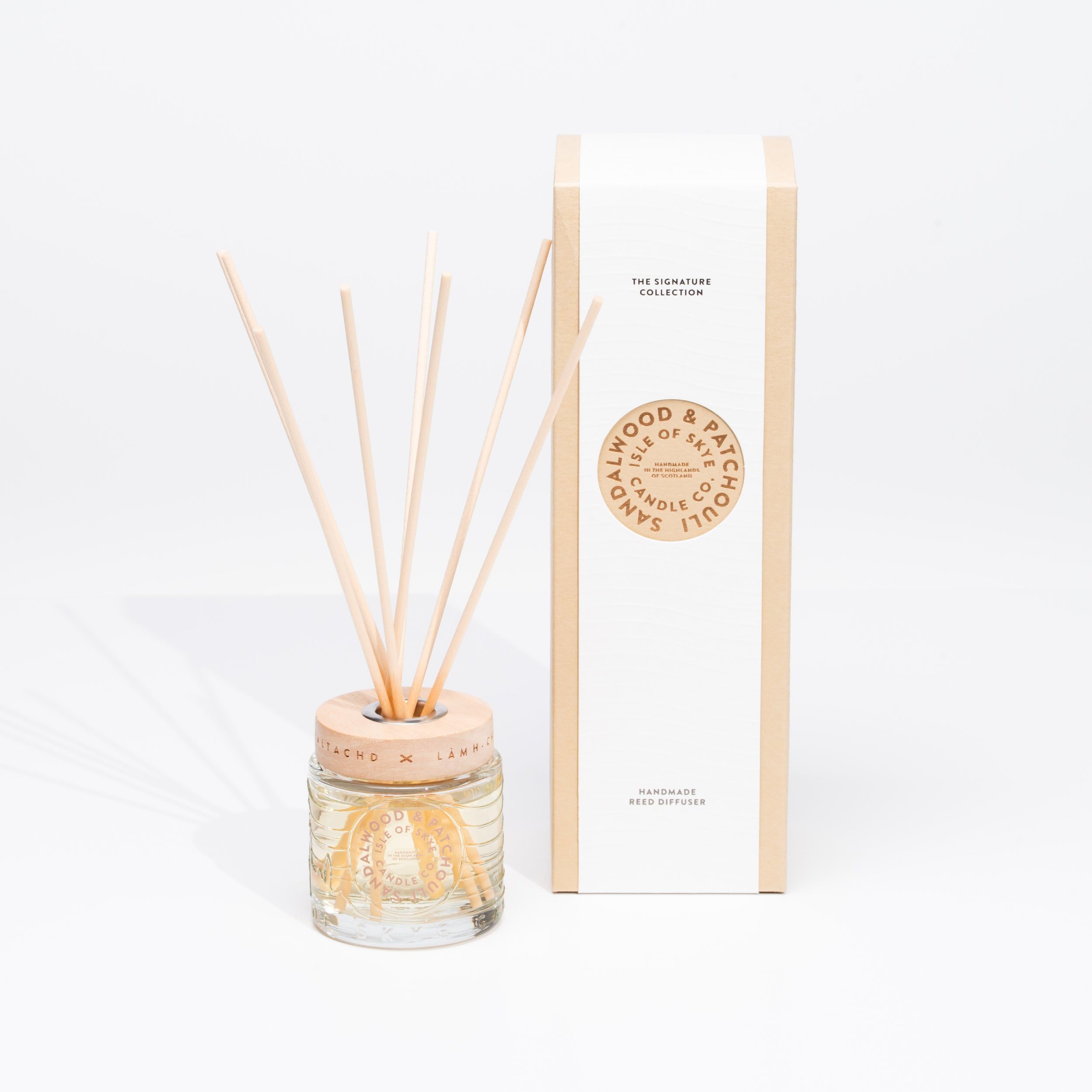 Sandalwood & patchouli Reed Diffuser 27cm x 8.5cm x 8.5cm - Isle of Skye