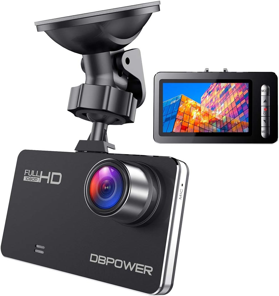 DBPOWER Ultra Slim Car Dash Cam, Car Driving Recorder FHD 1080P 2.7" LCD Dashboard Camera IPS Advanced Sensor Loop Recording, Motion Detection, G-Sensor, Parking Monitoring