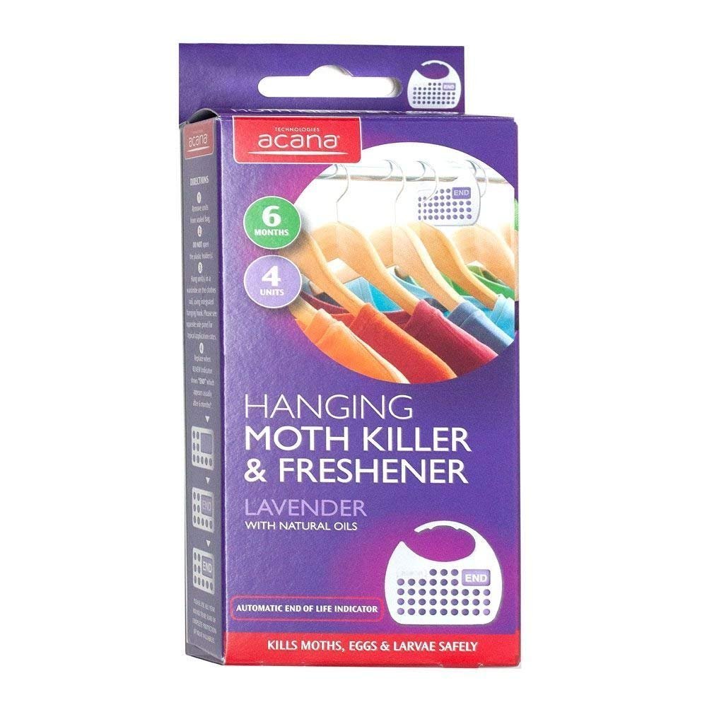 Buy 2 Packs of 4 Acana Hanging Moth Killer and Lavender Freshener