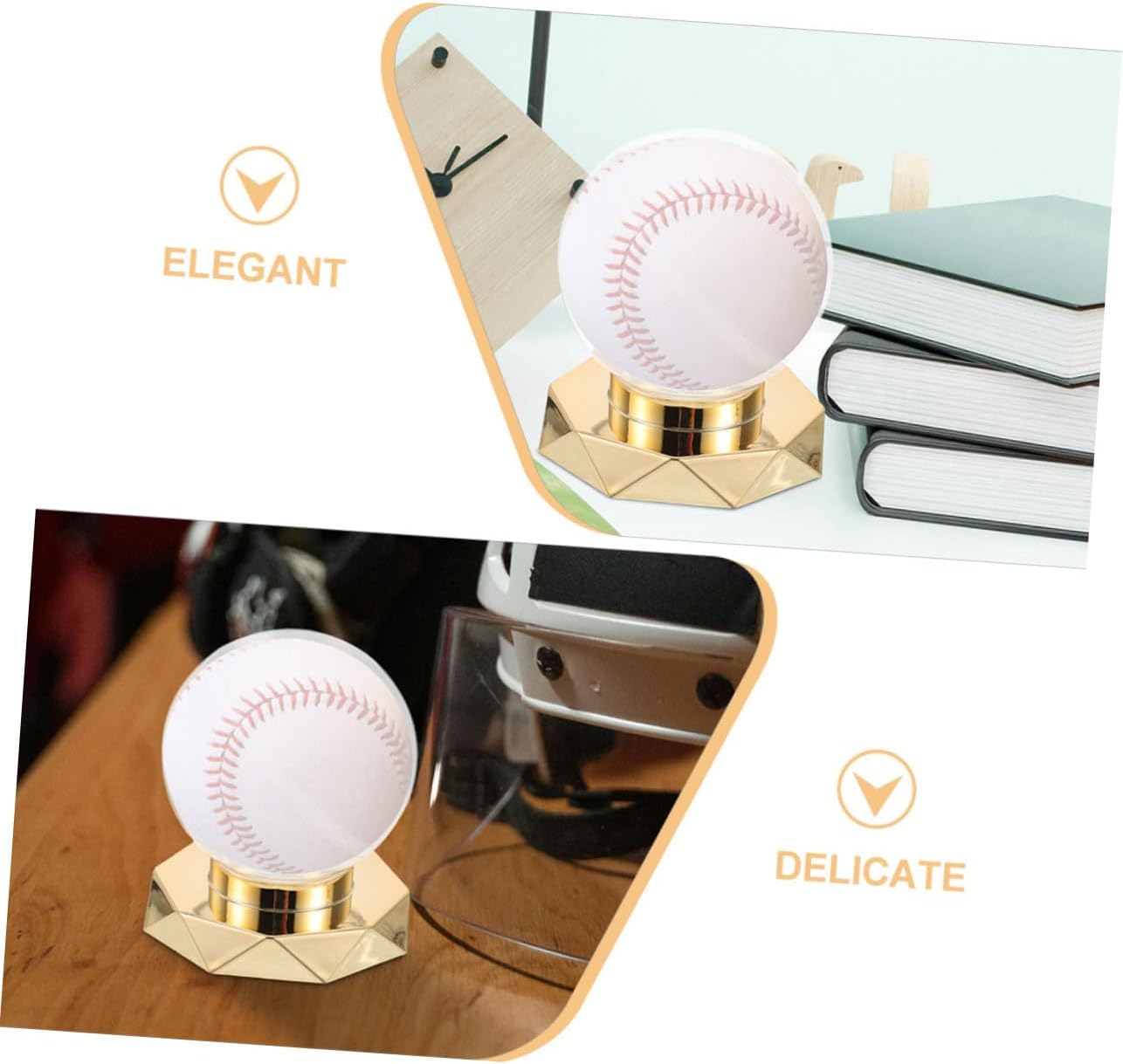 KICHOUSE Collectibles Showcase Baseball Storage Box with Plated Base Elegant Display for Your Sports Memorabilia