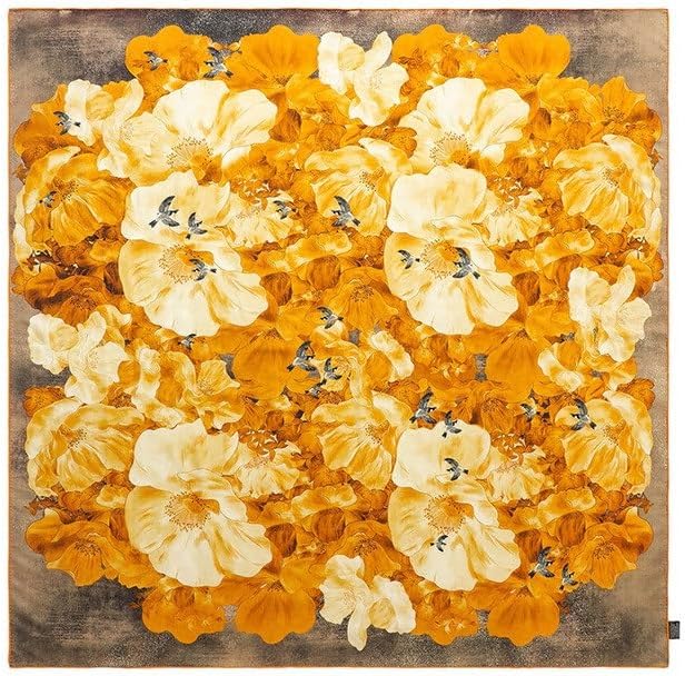 Fashion Luxury Women's Silk Scarf Print Floral Pattern Shawl Wraps For Handbag Belt Etc