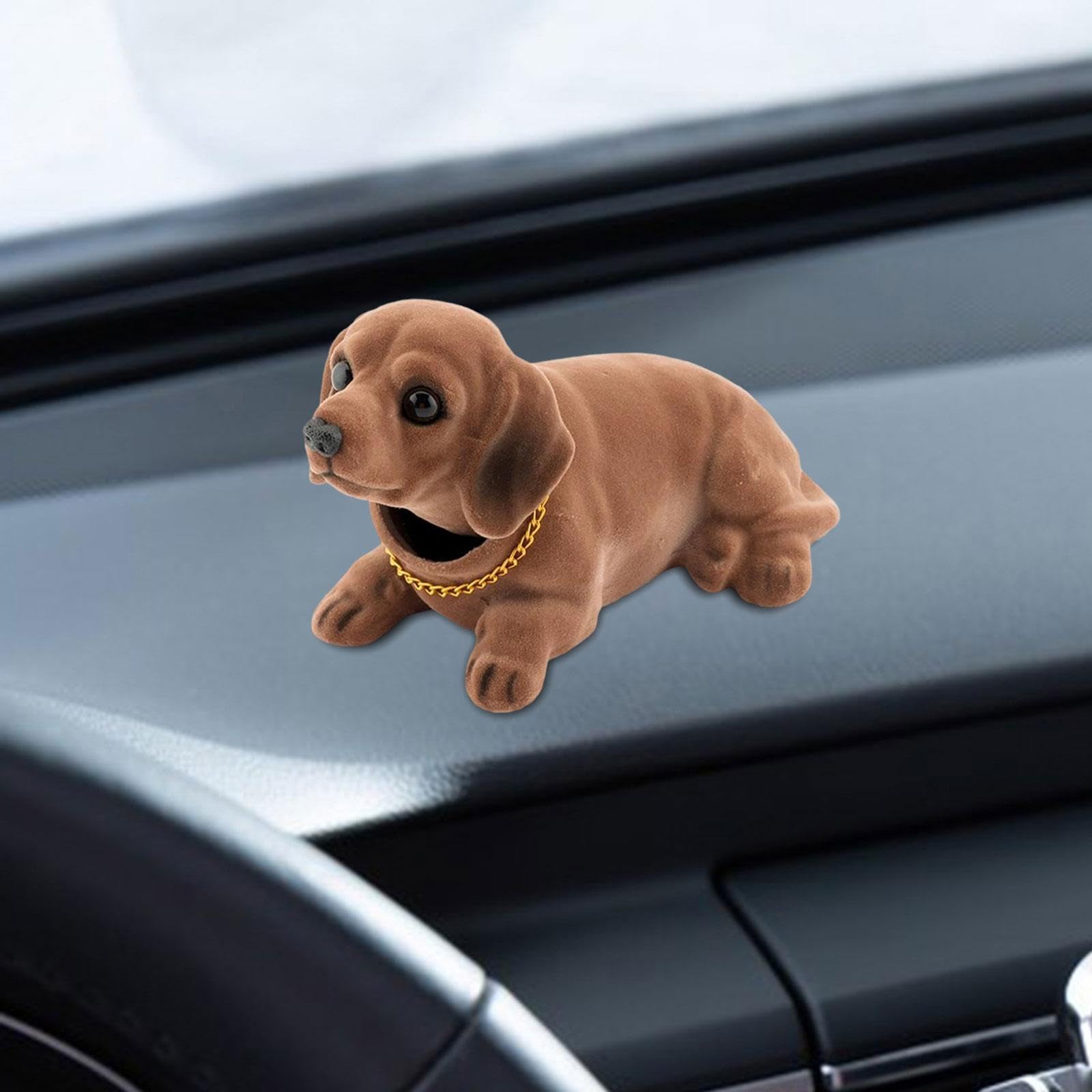 Adorno De Perro Con Cabeza Movible Para Coche Y Escritorio – Peluche Con Resorte, Regalo Original Para Amantes De Los Animales