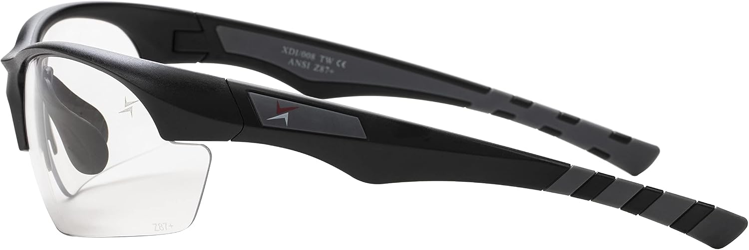 X Power ANSI Z87+ Safety Half Frame Sunglasses Impact Resistant Lens & Double Injection Frame