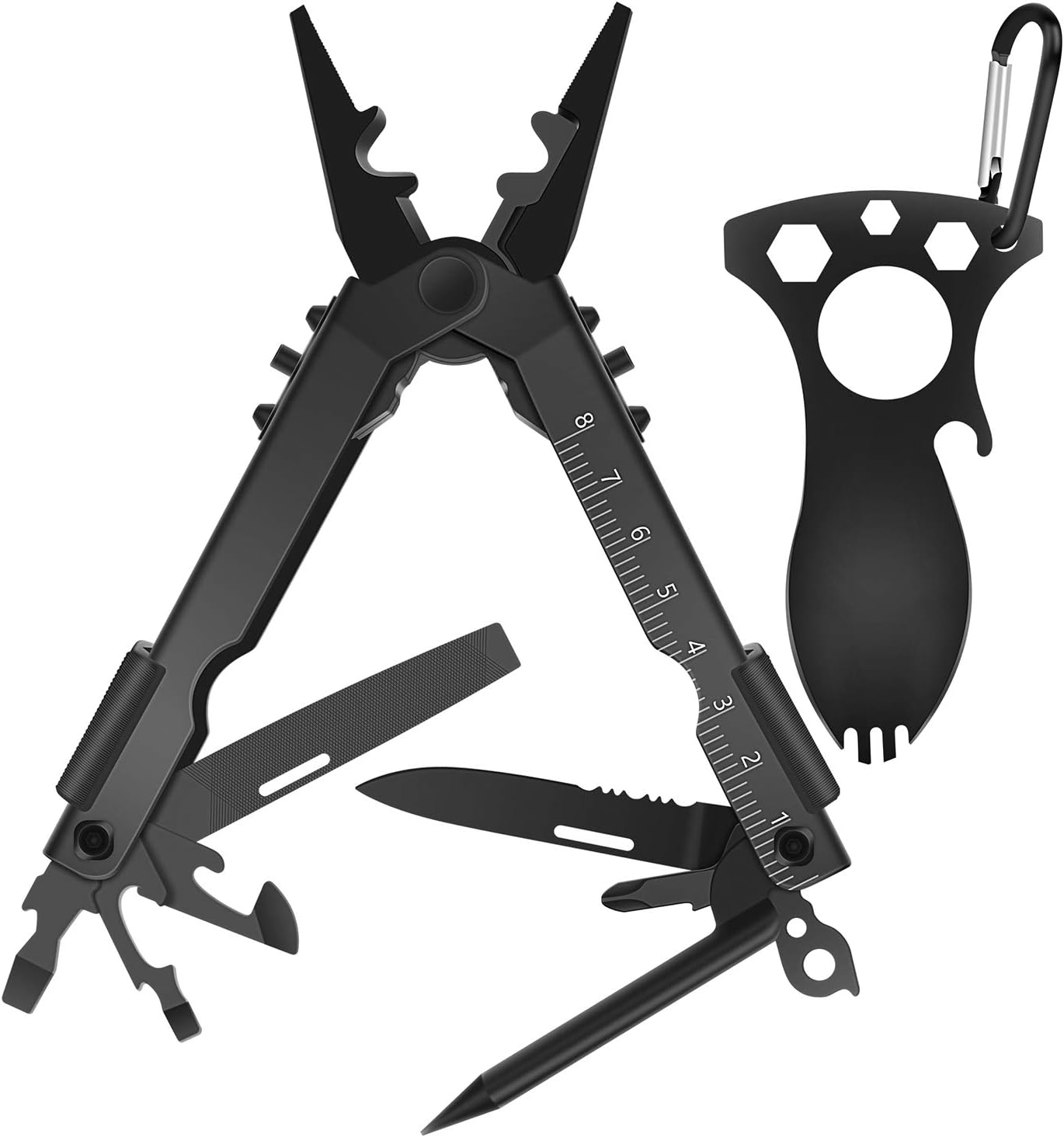 Airoak 13 in 1 Multi tool Pliers Pocket Knife with Durable Nylon Sheath