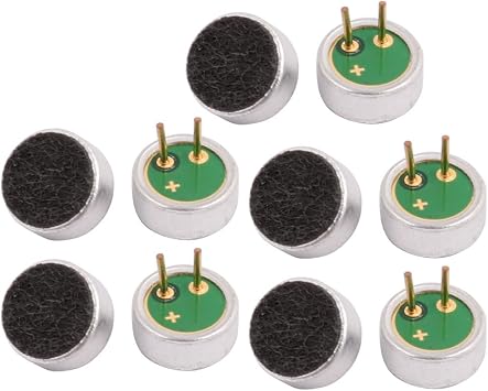 sourcingmap 6 x 2.7mm 30-44dB Electret Condenser Microphone High Sensitivity Pickup 10Pcs