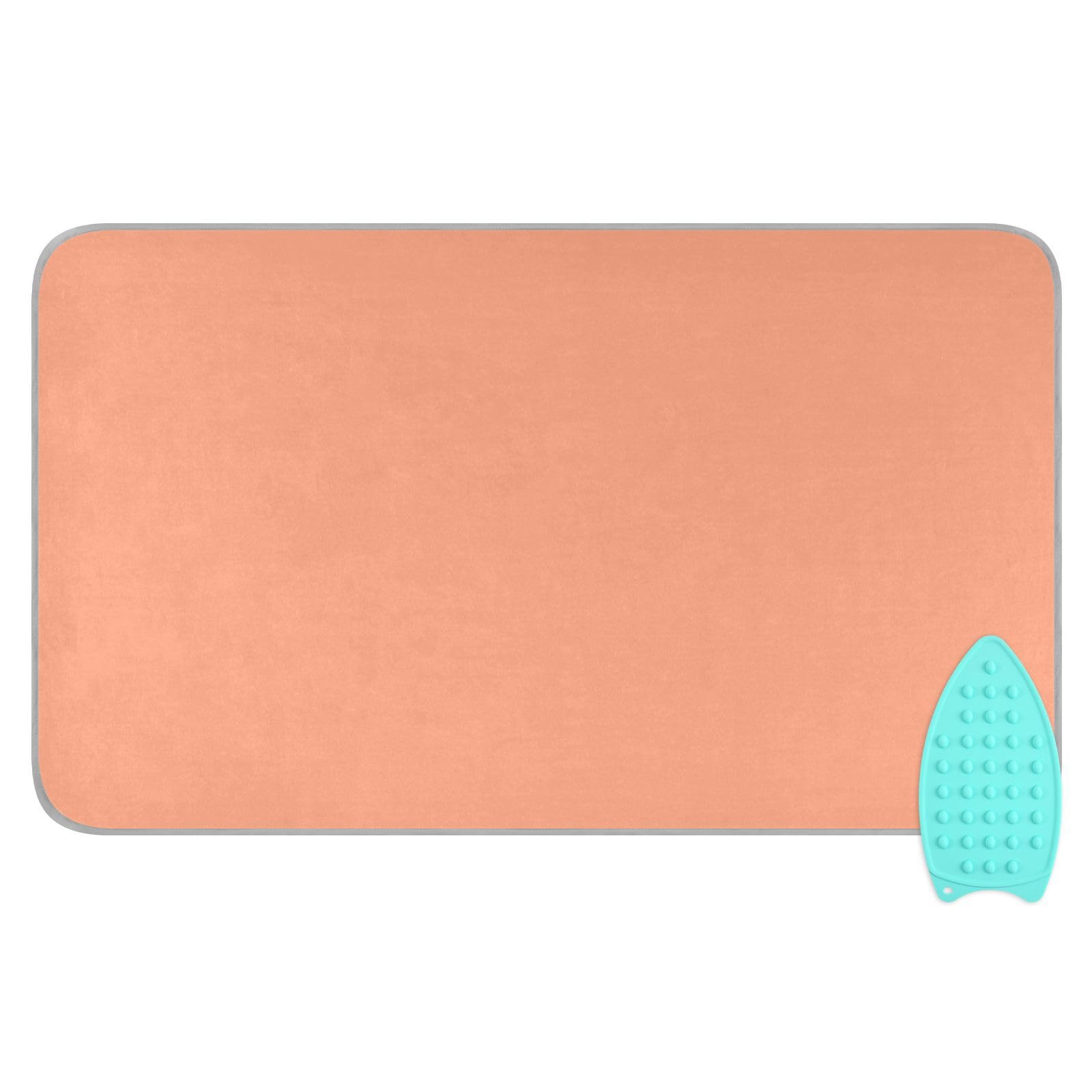 Bulletgxll Peach Color Ironing Mat Portable Travel Ironing Pad Heat Resistant Ironing Blanket for Washer, Dryer, Table Top, Countertop, Ironing Board (27.6 x 47.2 Inches)