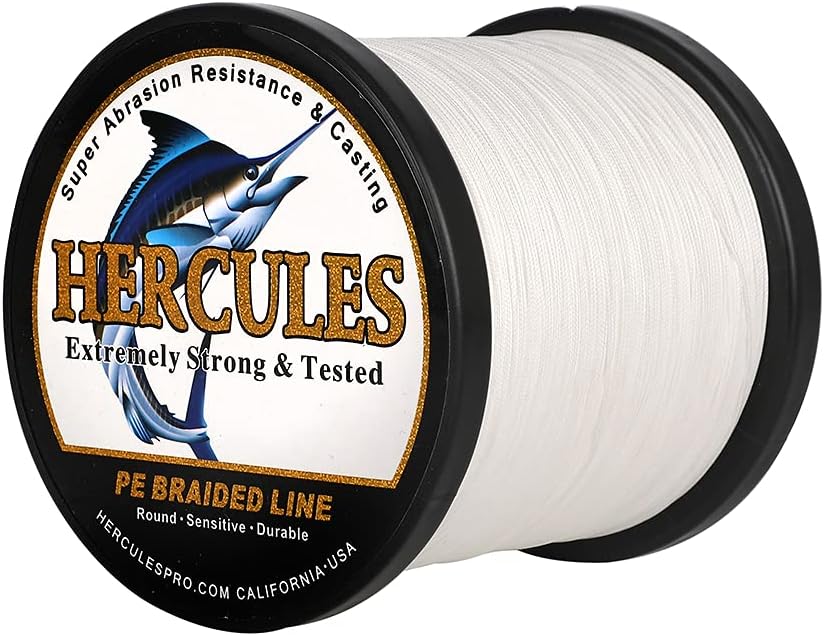 HERCULES Braided Fishing Line 12 Strands, 100-2000m 109-2196 Yards Braid Fish Line, 10lbs-420lbs Test PE Lines for Saltwater Freshwater