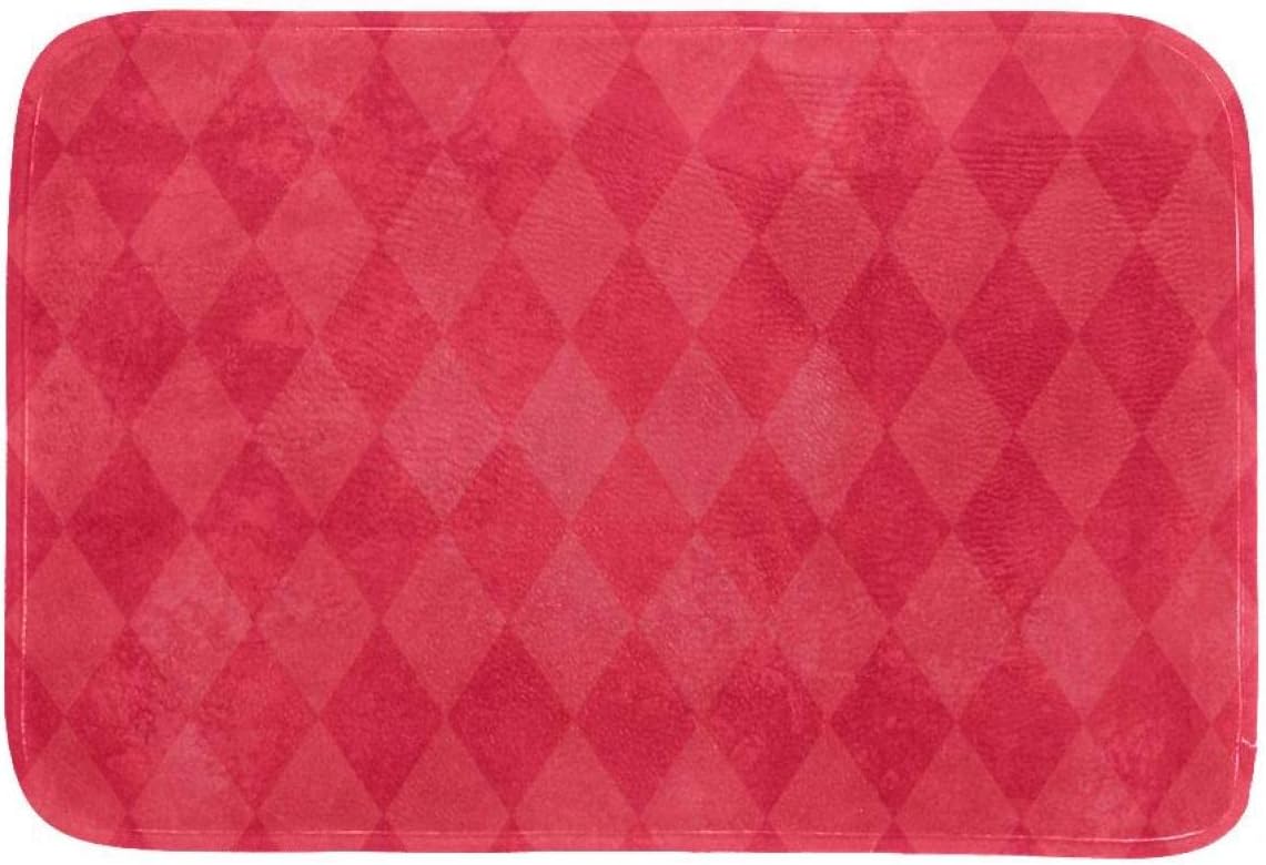 Red Abstract Kitchen Mat and Rugs Cushioned AntiFatigue