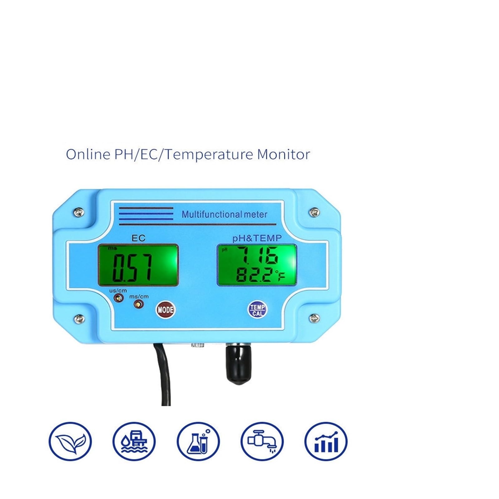 Pluma digital de prueba agua, probador conductividad EC y PH for inspección en acuarios hogares,Alta precisión