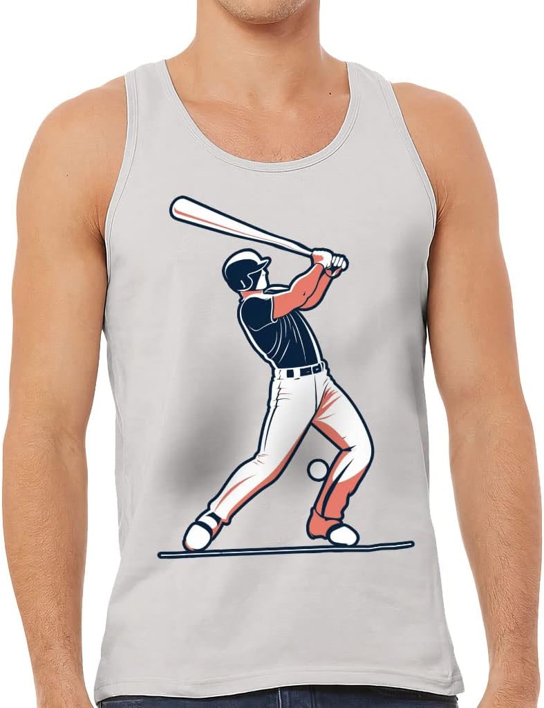 Baseball Player Tank - Cool Art Workout Tank - Printed Jersey Tank