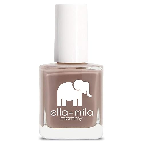 Miniatura 2 de ella+mila Esmalte de uñas profesional, de secado rápido, de larga duración y resistente a las astillas, de color naranja a marrón (Cup O' Latte -
