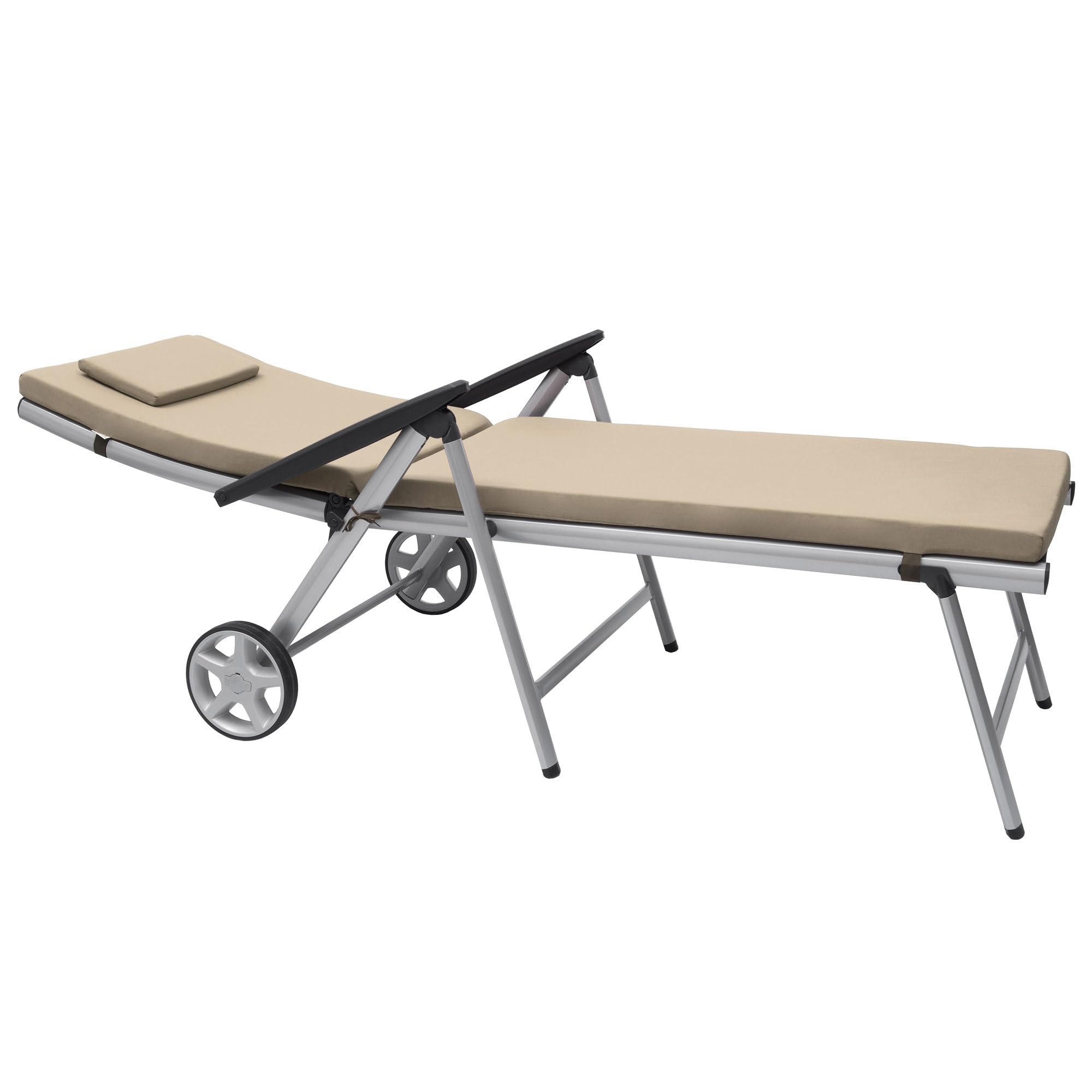 Beautissu Lot de 2 Coussin Bain de Soleil 200x60x5cm Loft RL – Résistance UV Matelas Transat Exterieur Coussin Chaise Longue avec Fermeture Éclair – Nature