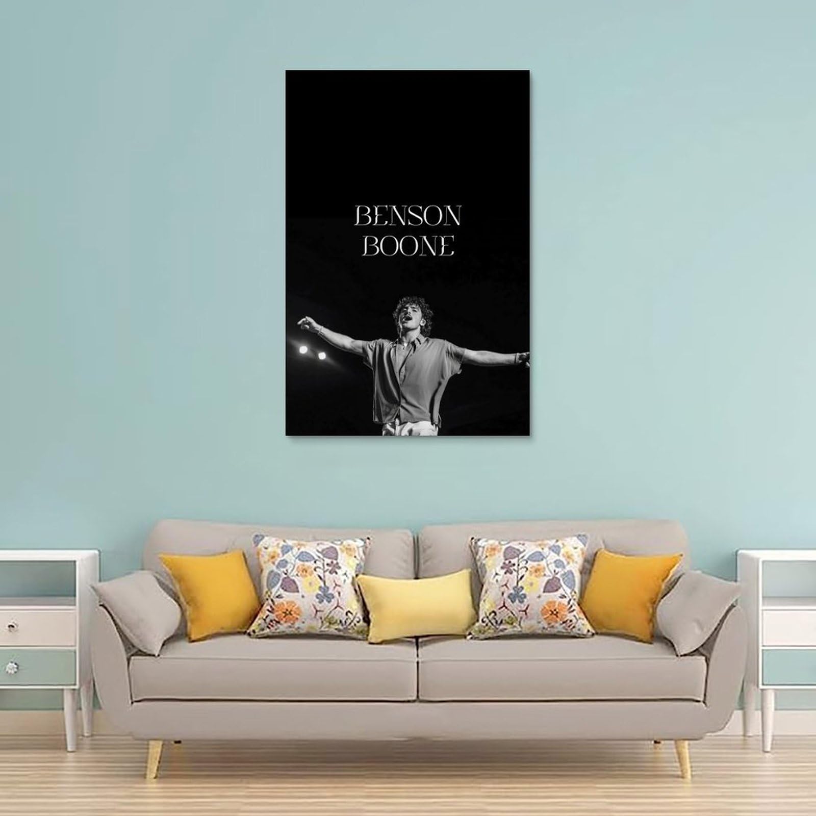 Decoratief Schilderij Met Zwarte Lijst, Geschilderde Monsterabladeren 60 X 80 Cm Perfect Voor De Woon Of Slaapkamer