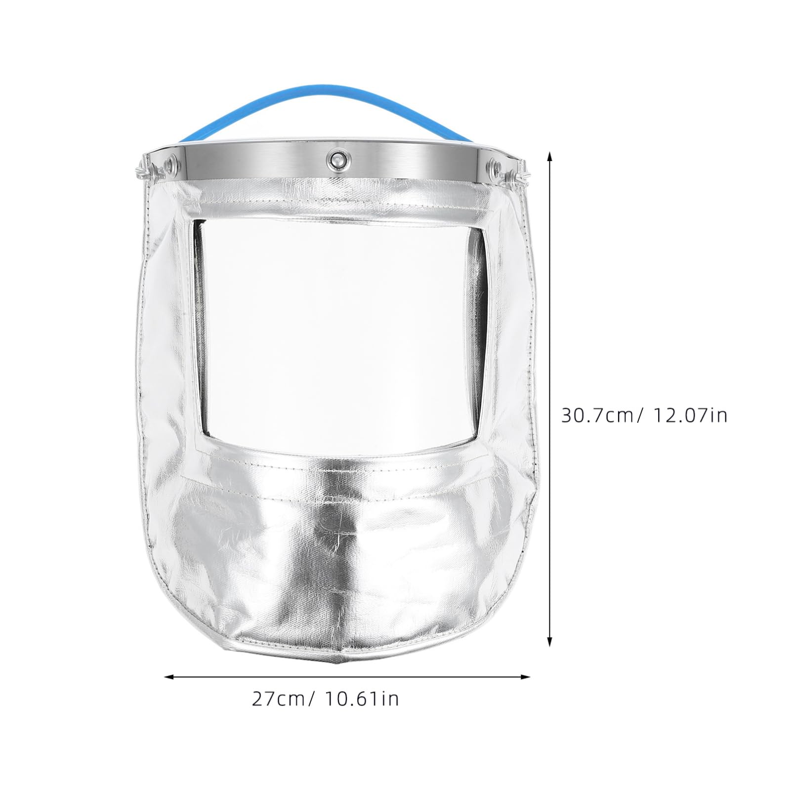 Pantalla de Soldadura Aislante de Aluminio Transparente Plata | Entornos de Alta Temperatura, Uso Industrial, Material PC con Tela y Lámina de Aluminio