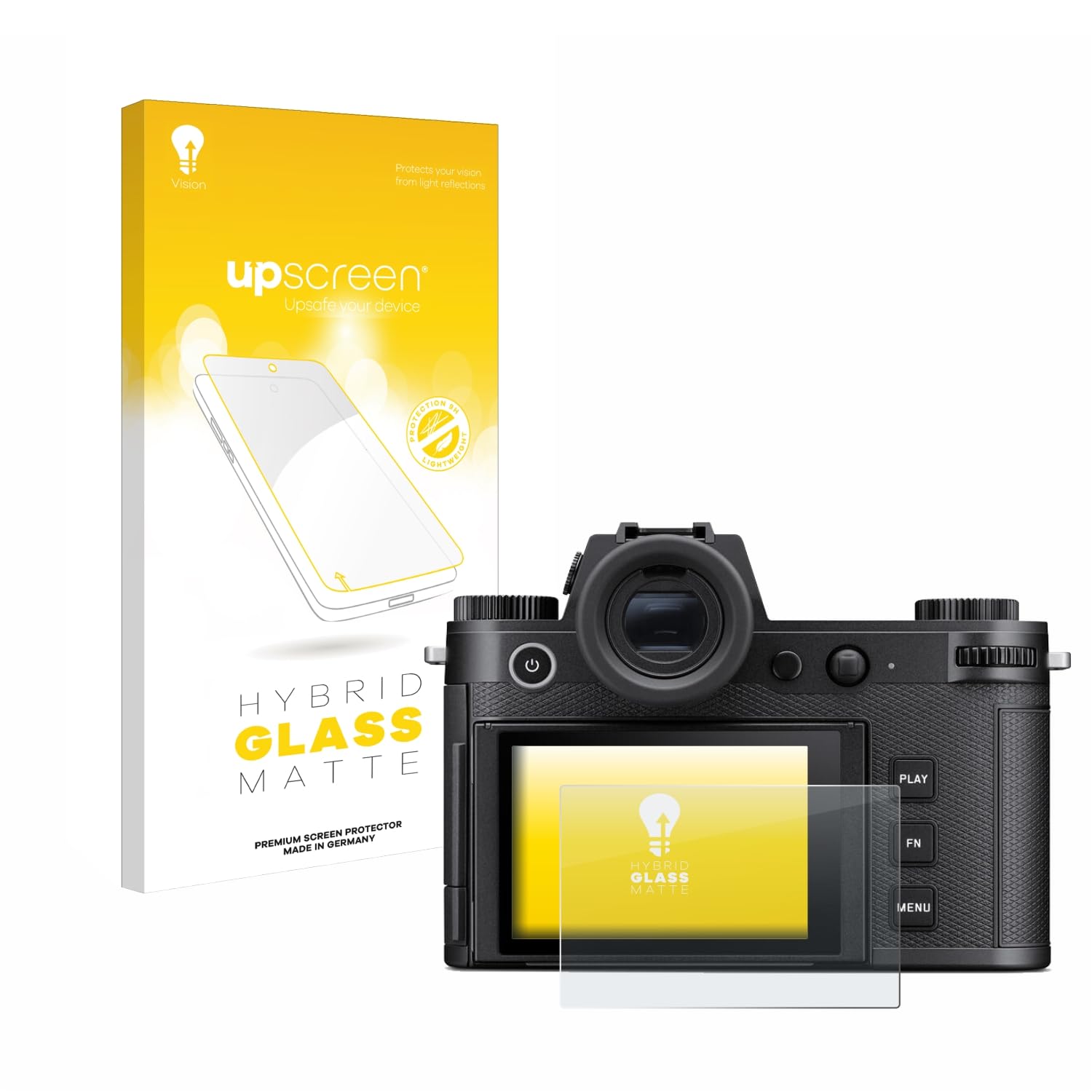 upscreen Matte Screen Protector Glass Film compatible with Leica SL3 - Anti-Glare, Anti-Fingerprint, 9H Glass Protection