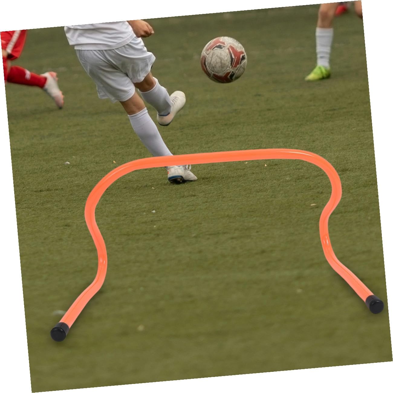 Kisangel 4 Pcs Plastic Speed Training Hurdles 15cm Adjustable Agility Soccer Football Fitness Equipment for Youth Sports Practice