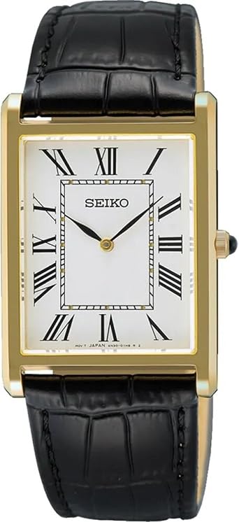 Seiko Classic Dress 27.2mm White Dial/Black Leather Strap SWR104P1